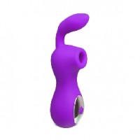 Clitoral Stimulator with 2 motors Silicone Rechargeable 12 Speeds PURPLE